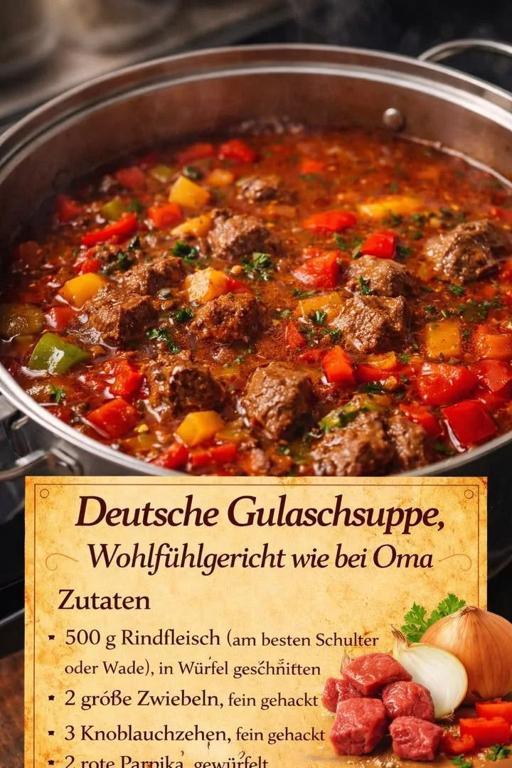 Deutsche Gulaschsuppe wie bei Oma