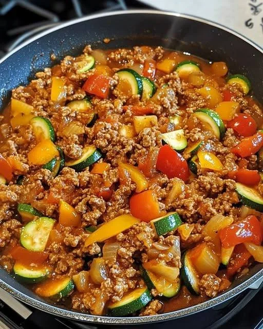 Hackfleisch-Gemüse-Pfanne