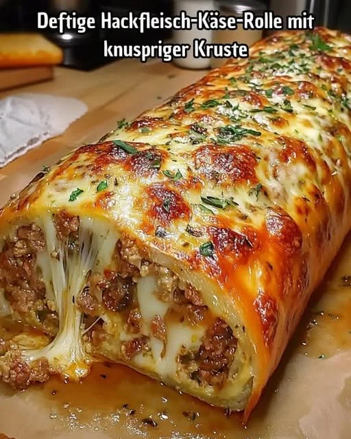 Hackfleisch Käse Rolle