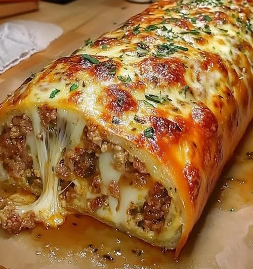 Hackfleisch Käse Rolle