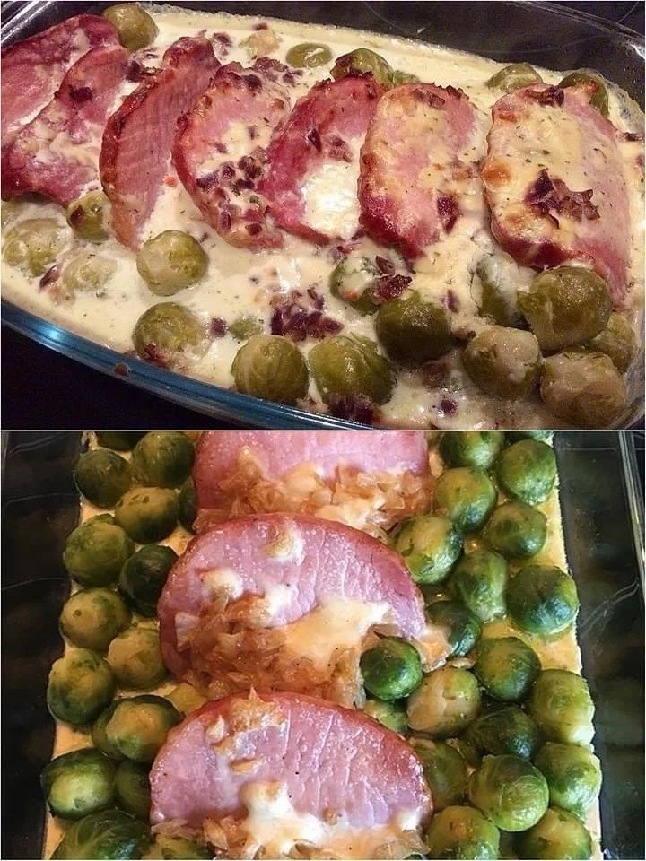 Rosenkohl Kasseler Auflauf