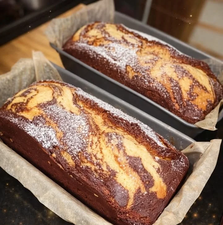 Saftiger Kuchen, der in 5 Minuten zubereitet wird, präsentiert auf einem Teller.