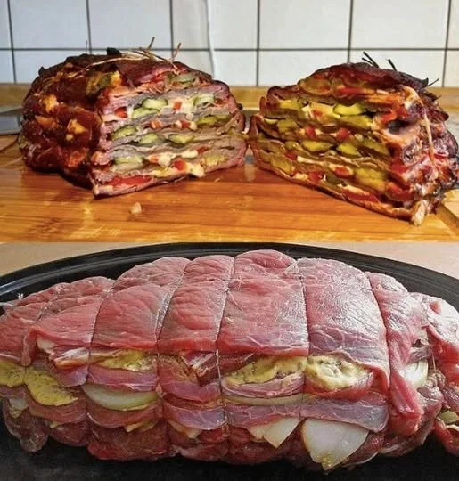 Schichtbraten in Senfsauce