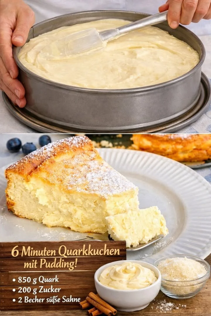 6 Minuten Quarkkuchen mit Pudding
