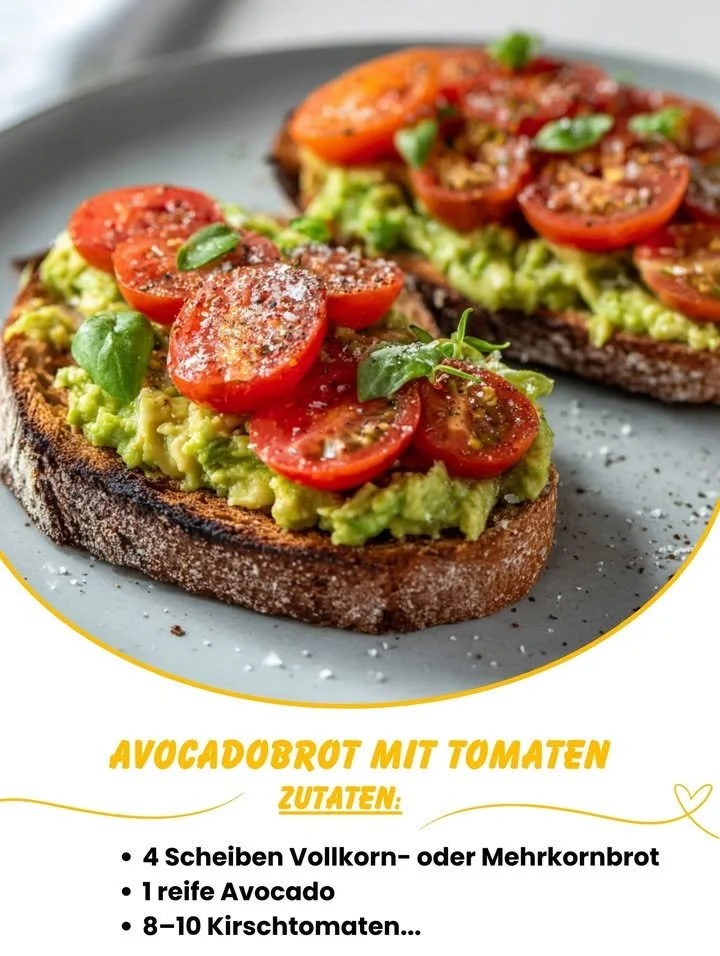 Avocadobrot mit Tomaten