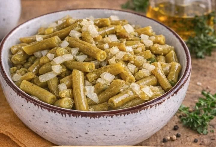 Bohnensalat mit frischen Zutaten und ansprechender Präsentation