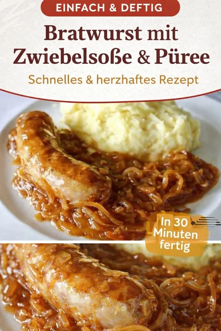 Bratwurst mit Zwiebelsauce
