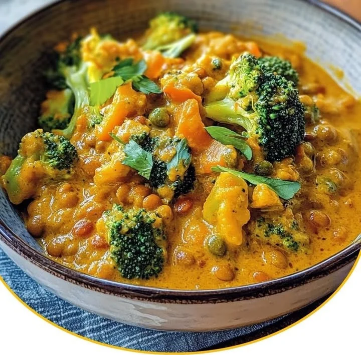 Brokkoli-Curry mit roten Linsen