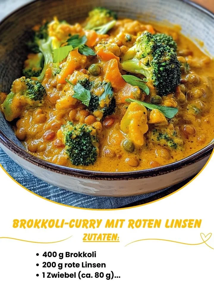 Brokkoli-Curry mit roten Linsen