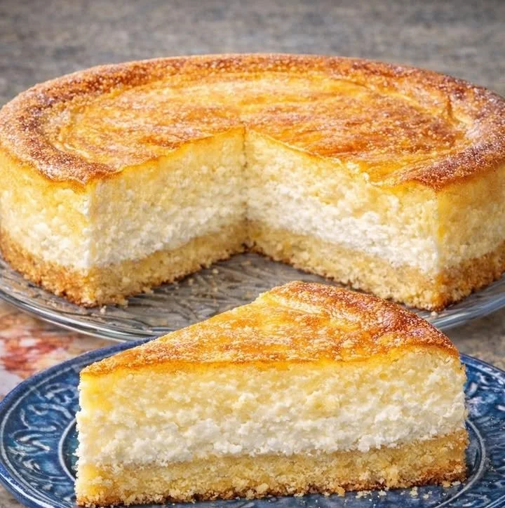 Traditionelle DDR Eierschecke, ein bezaubernder Käsekuchen