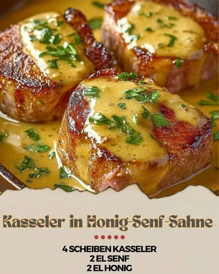 Kasseler in Honig-Senf-Sahne