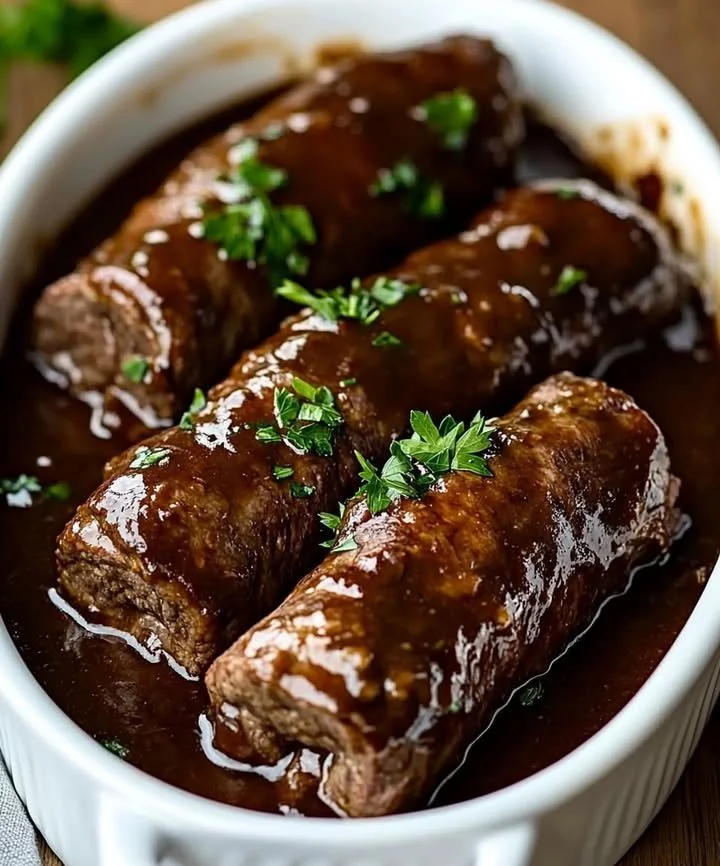 Klassische Rinderrouladen aus dem Ofen