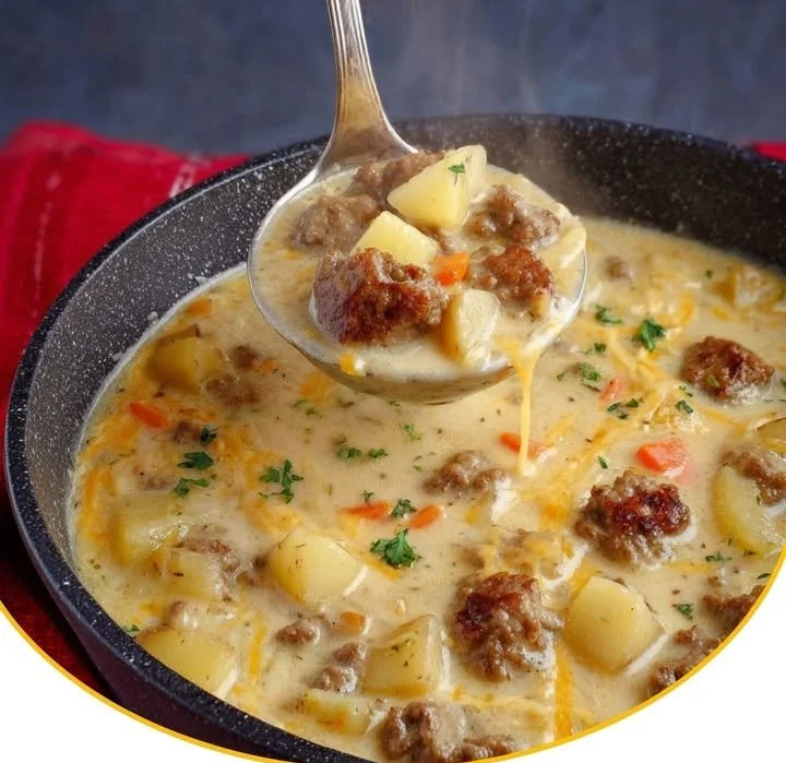 Low Carb Kohlrabi-Hack-Suppe