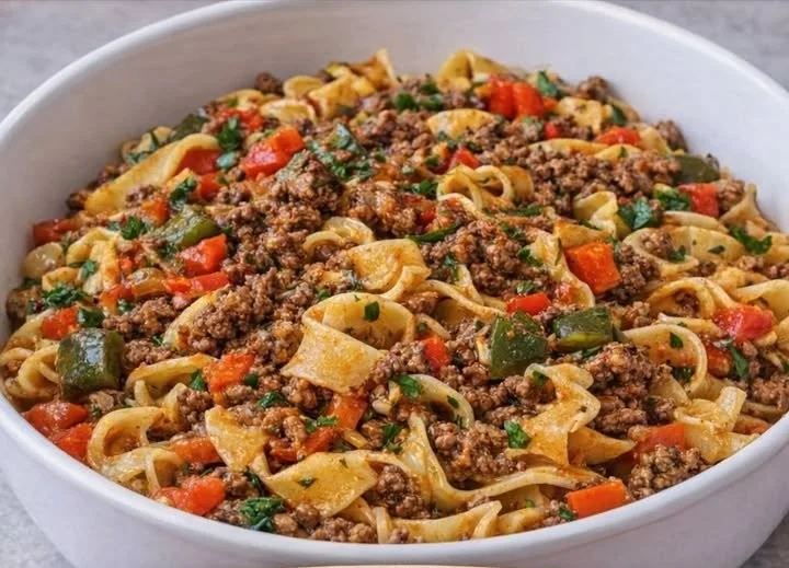 Nudel Hackfleisch Pfanne