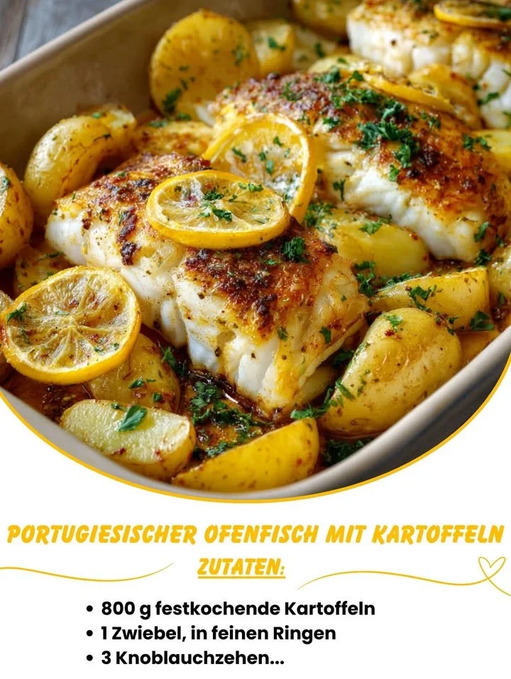 Portugiesischer Ofenfisch mit Kartoffeln