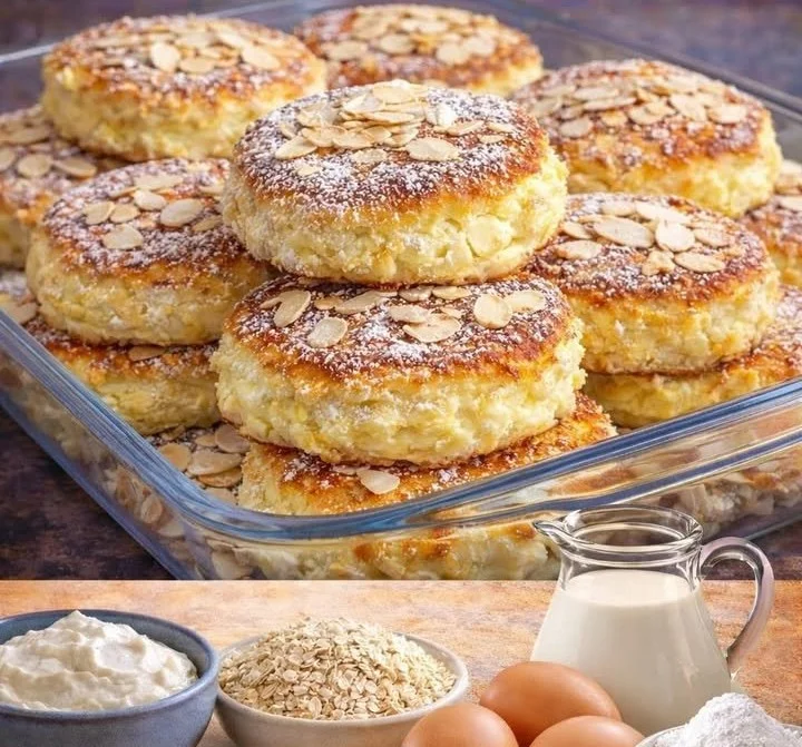 Quark Taler mit Haferflocken