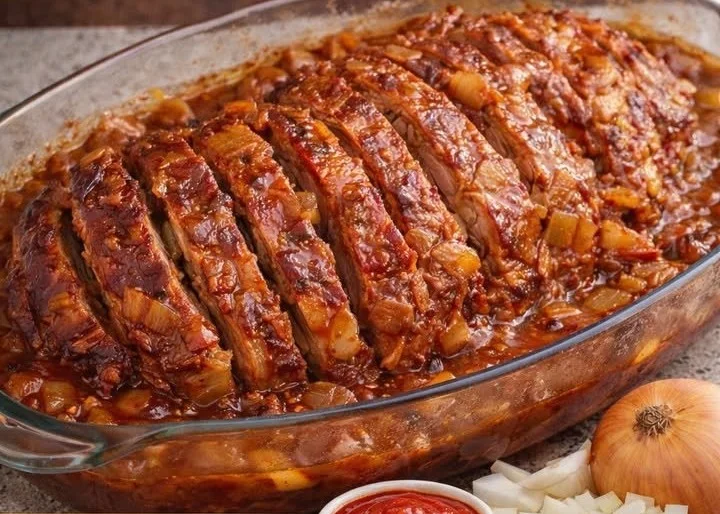 Ein köstlicher Räuberbraten mit leckerem Gemüse und Soße