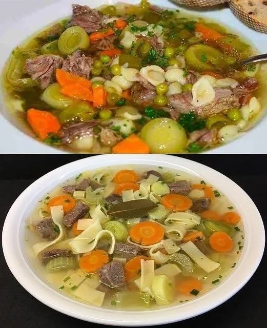 Traditioneller Rindfleischeintopf nach Omas Rezept zubereitet