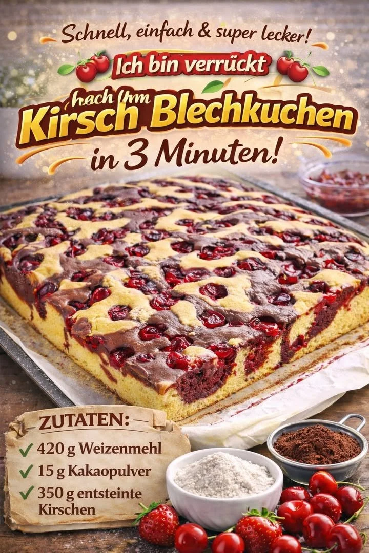 Schoko Kirsch Blechkuchen
