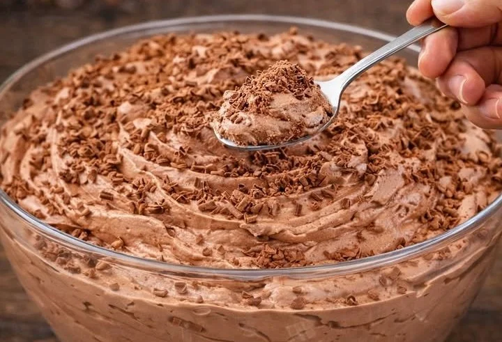 Verführerische Schokowolke mit köstlicher Schokolade auf einem Teller serviert