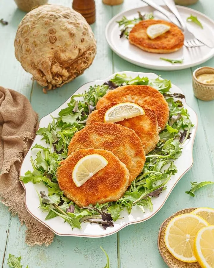 Sellerieschnitzel aus der Pfanne