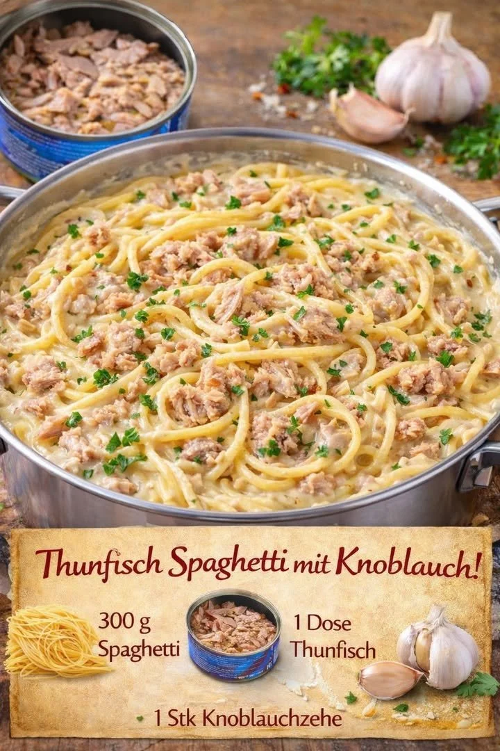 Thunfisch Knoblauch Spaghetti