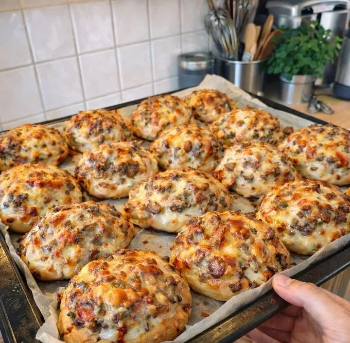 Überbackene Hackfleischbrötchen