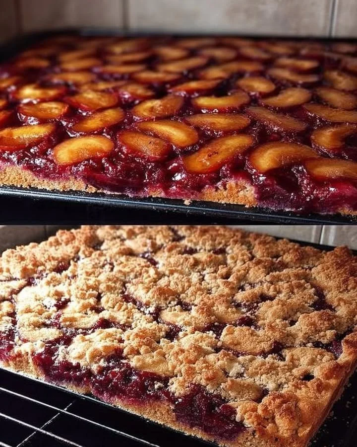 Ultrasaftiger Pflaumenkuchen vom Blech mit Streuseln